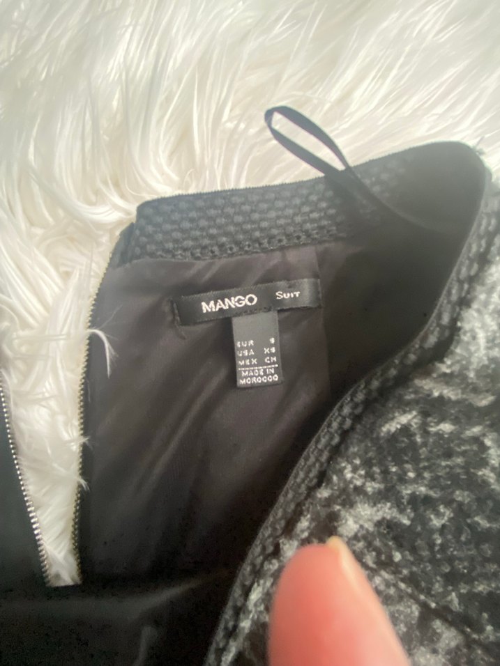 Gri Yılan Desenli Kadın Mini Etek - Görsel 2