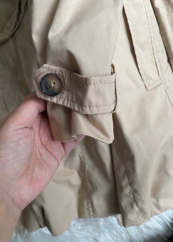 Bej Midi Kadın Trençkot - Görsel 5