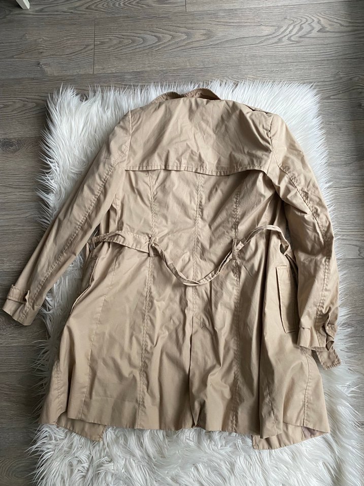 Bej Midi Kadın Trençkot - Görsel 4