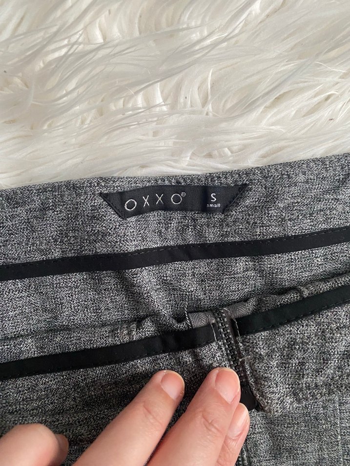 Gri Yünlü Fermuarlı Mini Etek - Görsel 2