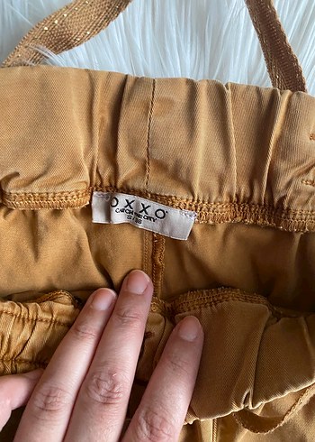 Bej Kadın Kemerli Rahat Kesim Pantolon - Görsel 2