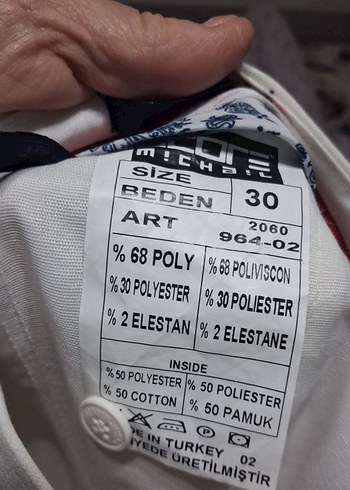 düğmeli beyaz erkek kumaş pantolon - Görsel 4