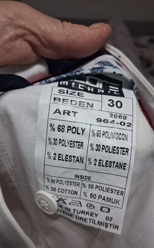 düğmeli beyaz erkek kumaş pantolon - Görsel 4