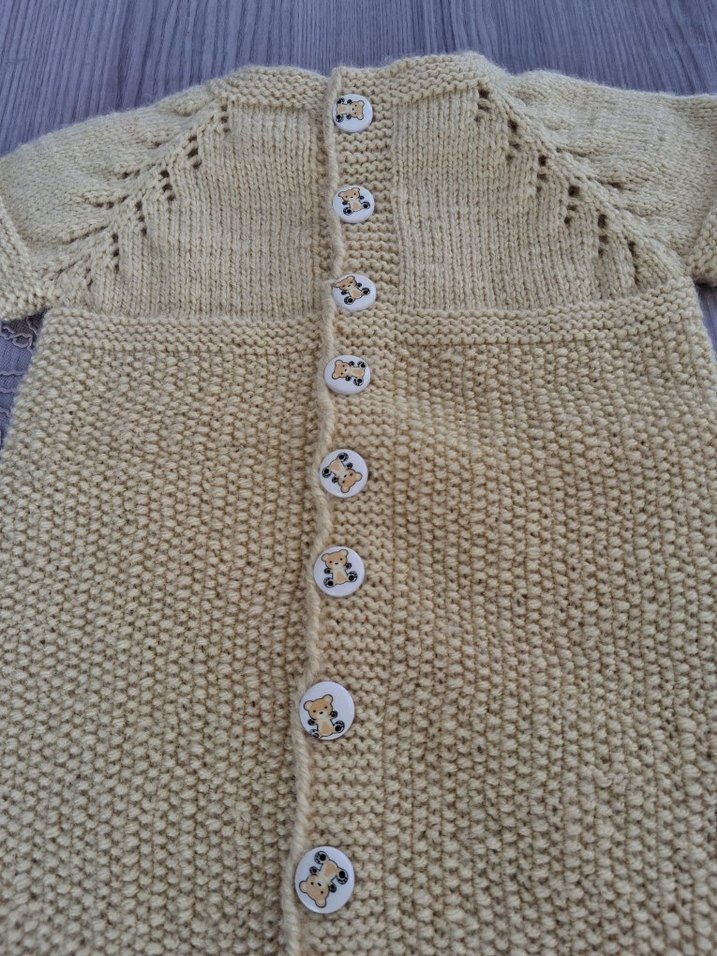 kız çocuk sarı kısa kollu örgü yeleği - Görsel 2