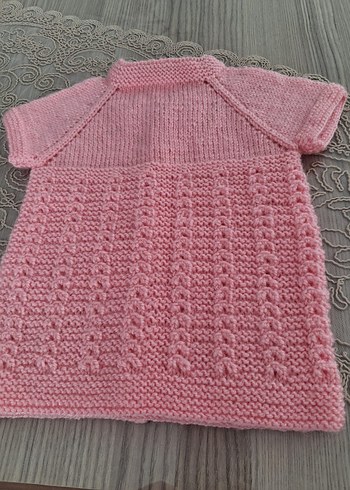 Kız Çocuk Pembe triko kolsuz yelek - Görsel 4