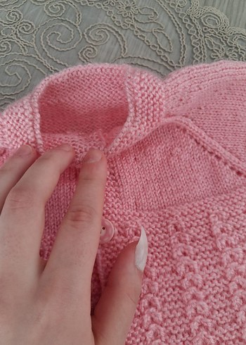 Kız Çocuk Pembe triko kolsuz yelek - Görsel 2