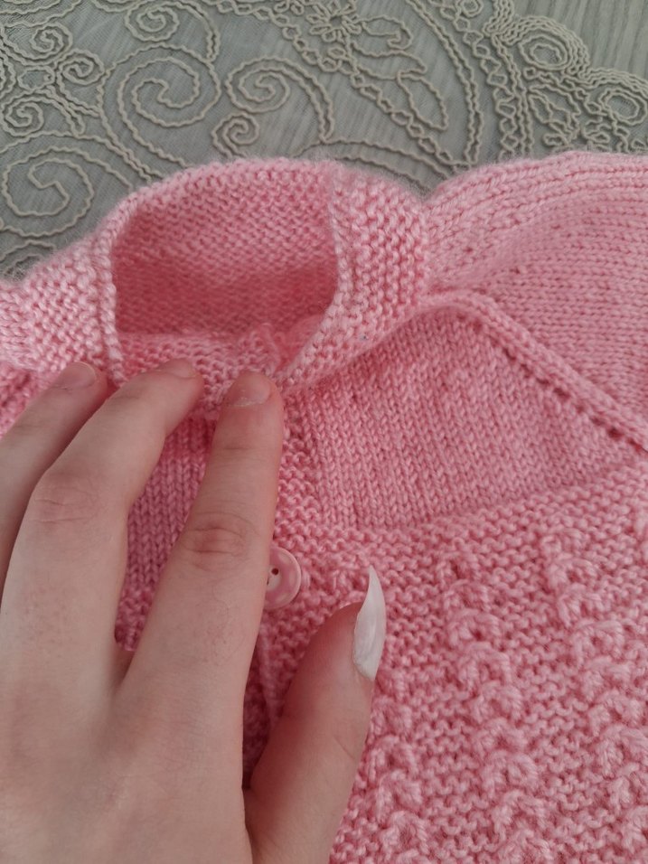 Kız Çocuk Pembe triko kolsuz yelek - Görsel 2