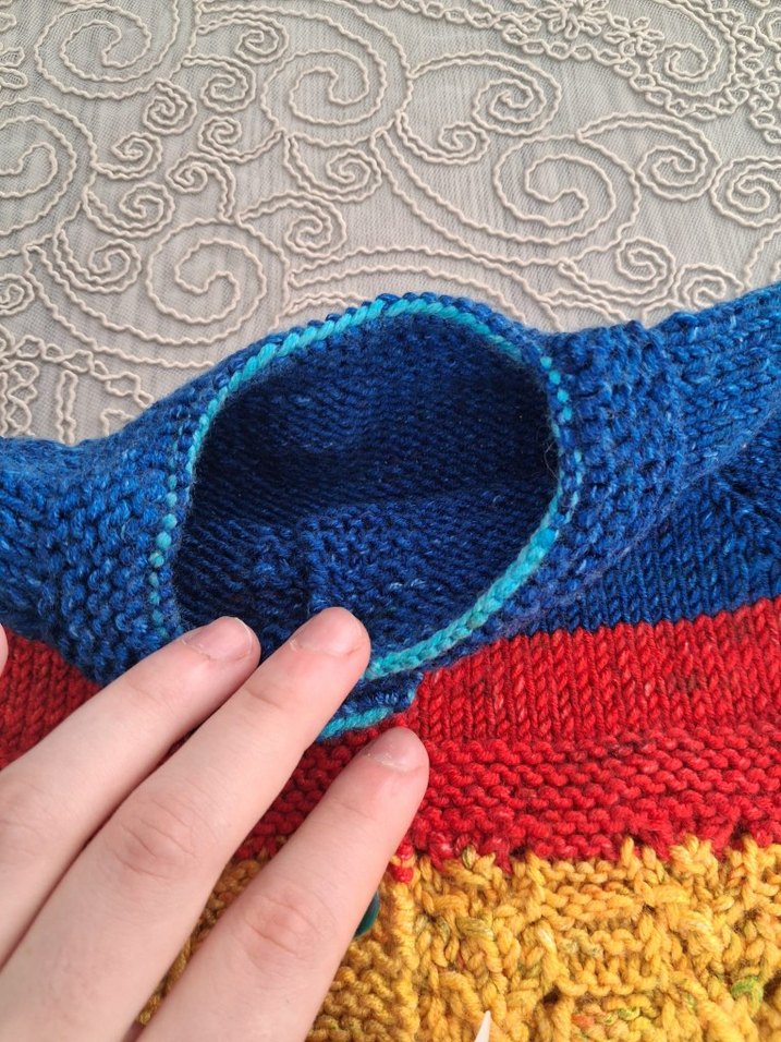 renkli örme kız çocuk kolsuz yelek - Görsel 5