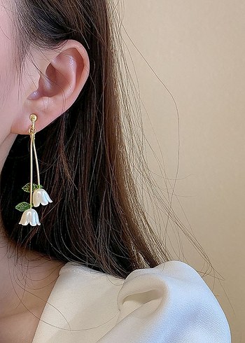 Çiçek Sallantılı Küpe - Görsel 2