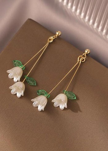 Çiçek Sallantılı Küpe - Görsel 3