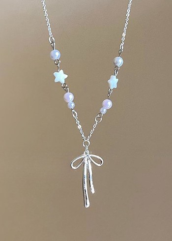 Coquette fiyonk charmlı kolye - Görsel 3