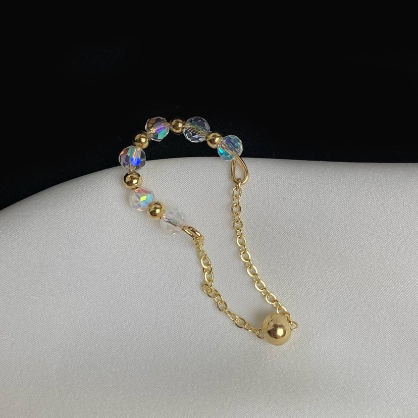 Kristal boncuklu kıkırdak küpe earcuff - Görsel 2