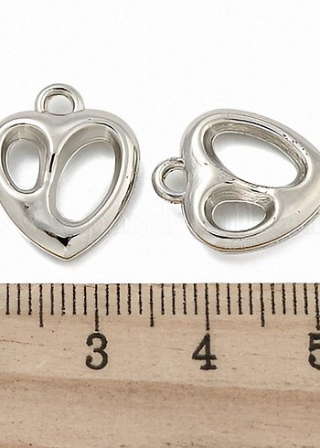 Gümüş kalp model boncuk - Görsel 2