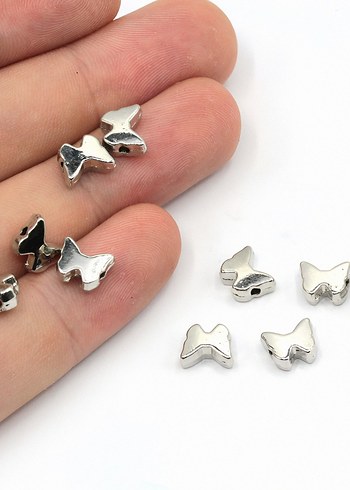 Gümüş kelebek ara boncuk - Görsel 2