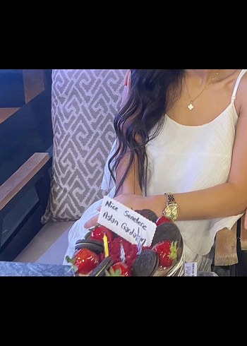 Beyaz Bohem Kadın Uzun ikili takım keten kumaş - Görsel 3