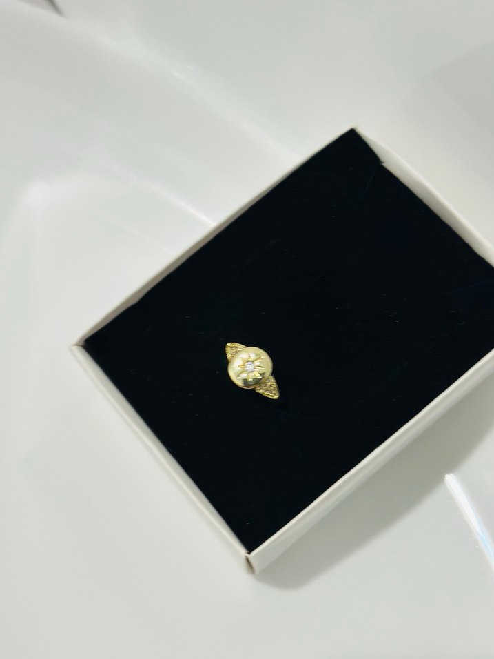 Yıldız Desenli serçe parmak yüzük - Görsel 2