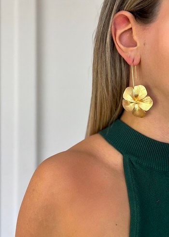 Zara model çiçek küpe - Görsel 2