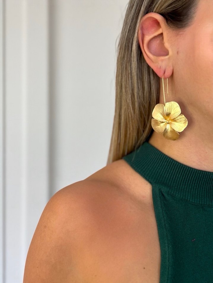 Zara model çiçek küpe - Görsel 2