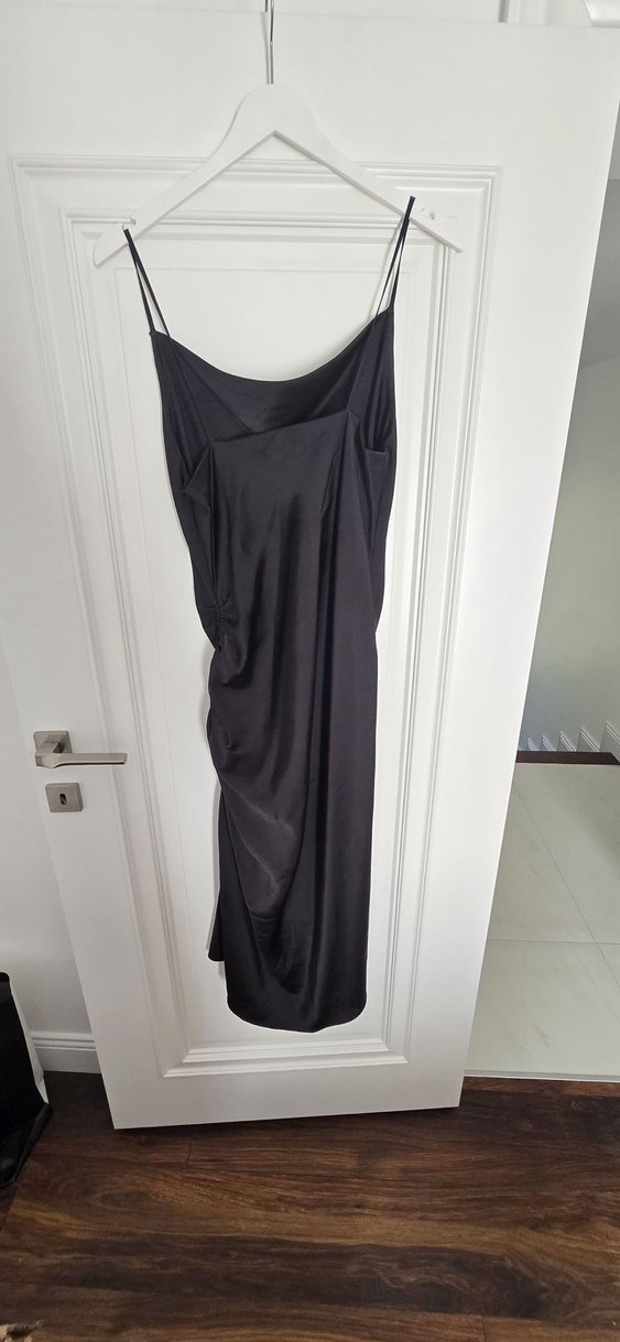 Zara Siyah Drapeli  Elbise - Görsel 2