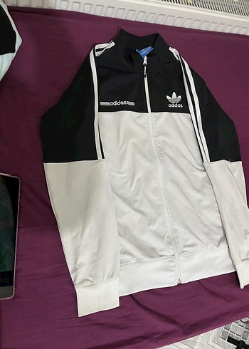 Adidas Siyah Beyaz Fermuarlı Kadın Eşofman Takımı - Görsel 2