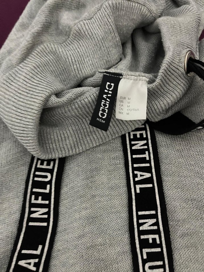 Gri Kapüşonlu Uzun Kollu Kadın Sweatshirt - Görsel 2