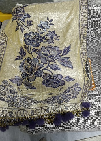 Püsküllü Bohem Çok Renkli Kadın Şal - Görsel 3