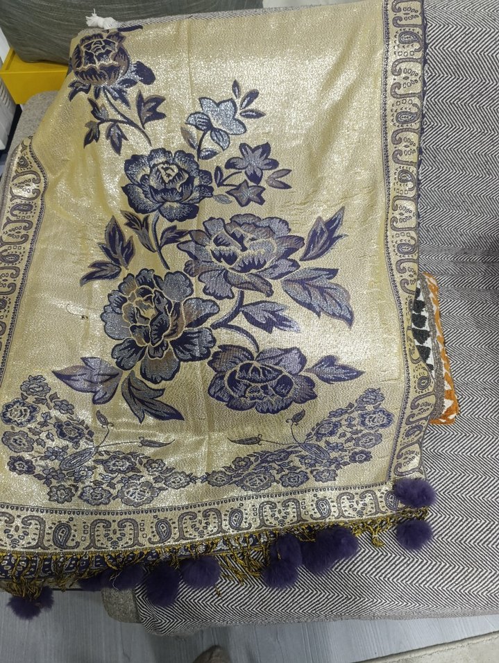 Püsküllü Bohem Çok Renkli Kadın Şal - Görsel 3