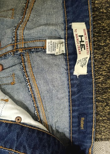 Erkek Mavi Regular Fit Denim Pantolon - Görsel 5