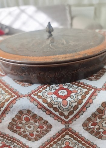 Osmanlı Dönemi İşlemeli Metal Tabak - Görsel 2