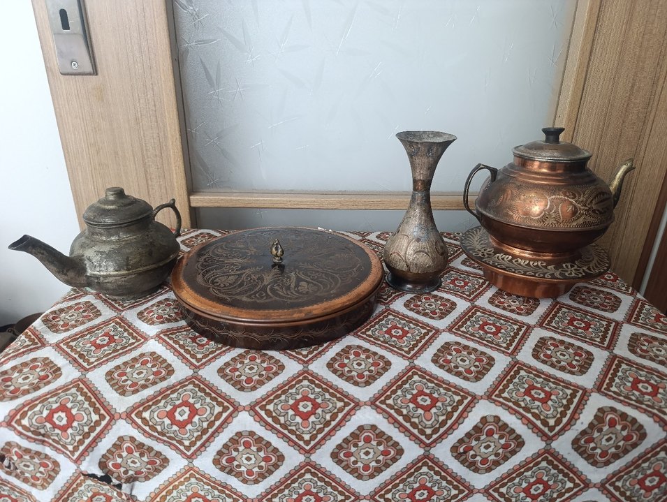 Osmanlı Dönemi İşlemeli Metal Tabak - Görsel 3