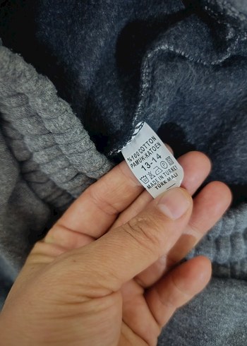 Erkek Gri Kapüşonlu Sweatpant - Görsel 2