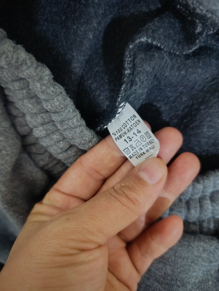 Erkek Gri Kapüşonlu Sweatpant - Görsel 2