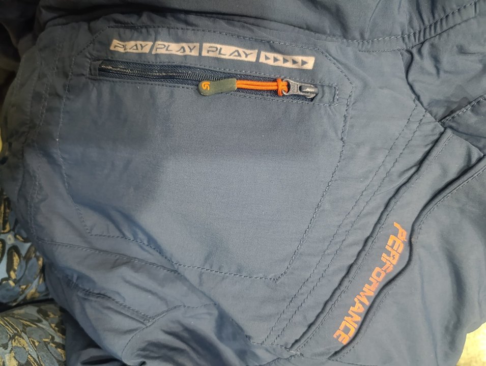 Erkek Mavi Street Wear Fermuarlı Ceket - Görsel 5