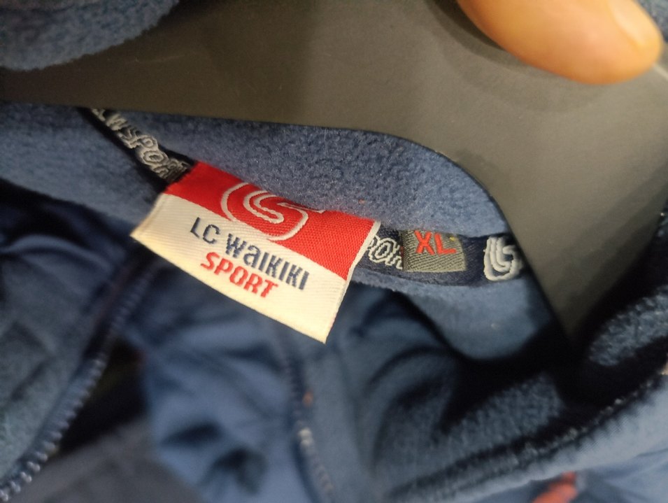 Erkek Mavi Street Wear Fermuarlı Ceket - Görsel 2