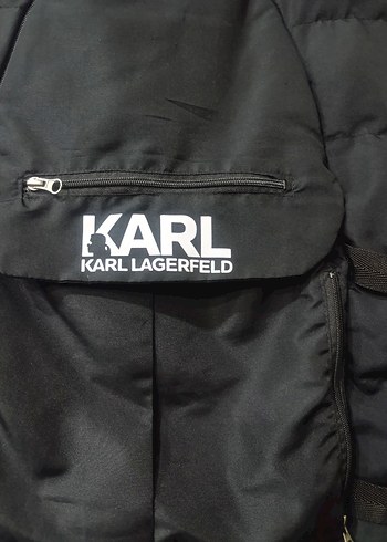 Karl Lagerfeld Siyah Kemerli Yelek - Görsel 2