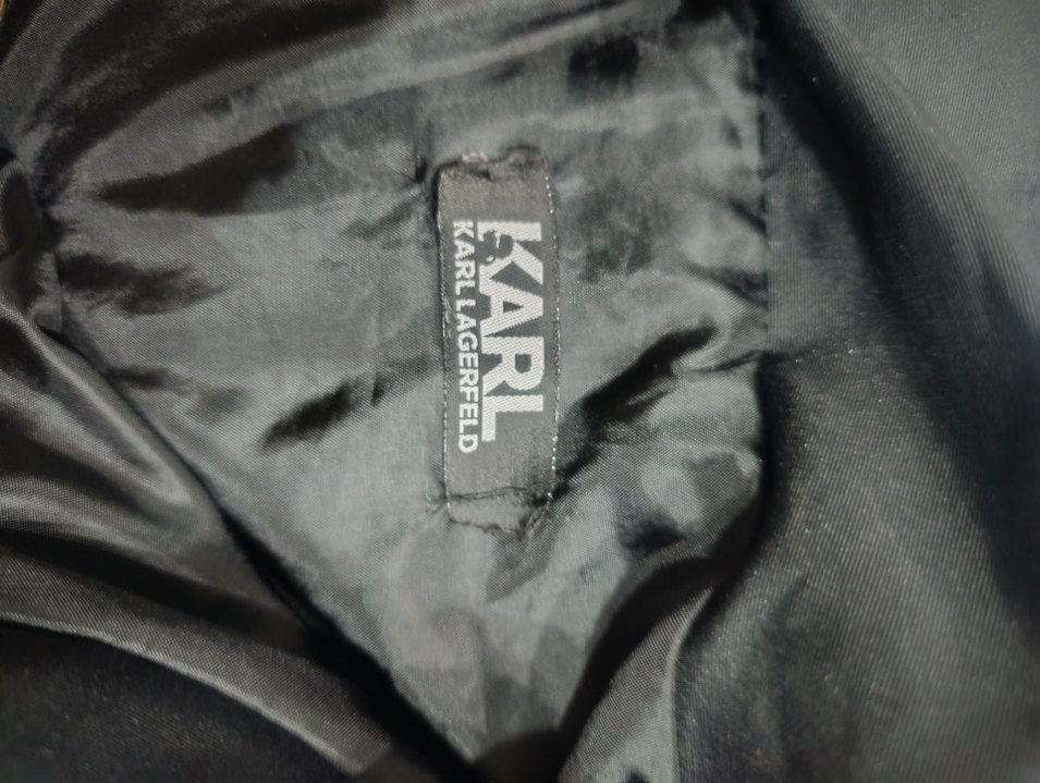 Karl Lagerfeld Siyah Kemerli Yelek - Görsel 3