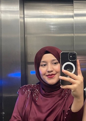 Bordo Uzun Kol Drapeli Yüksek Yakalı abiye - Görsel 2