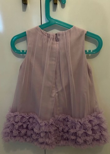 Kız Çocuk Pastel Mor Fırfırlı Kolsuz Elbise - Görsel 2