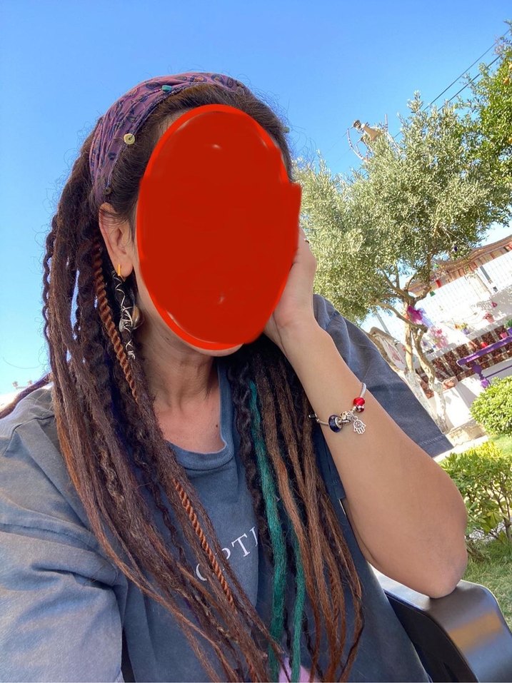 Kahverengi Örgülü Bohem Saç Aksesuarı - Görsel 3