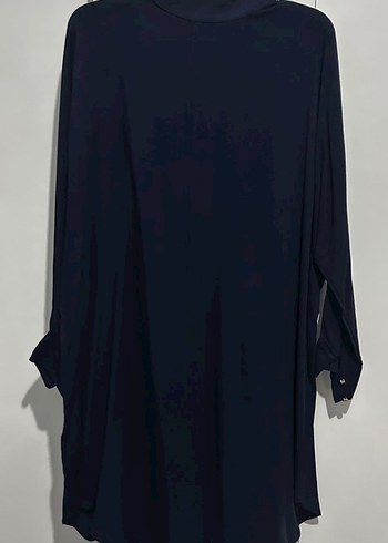 Kadın Lacivert Uzun Kollu Salaş Tunik - Görsel 3