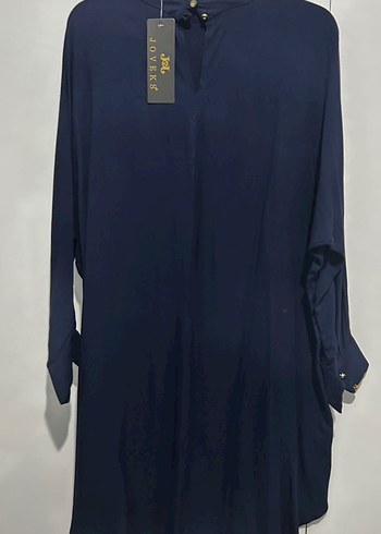 Kadın Lacivert Uzun Kollu Salaş Tunik - Görsel 4