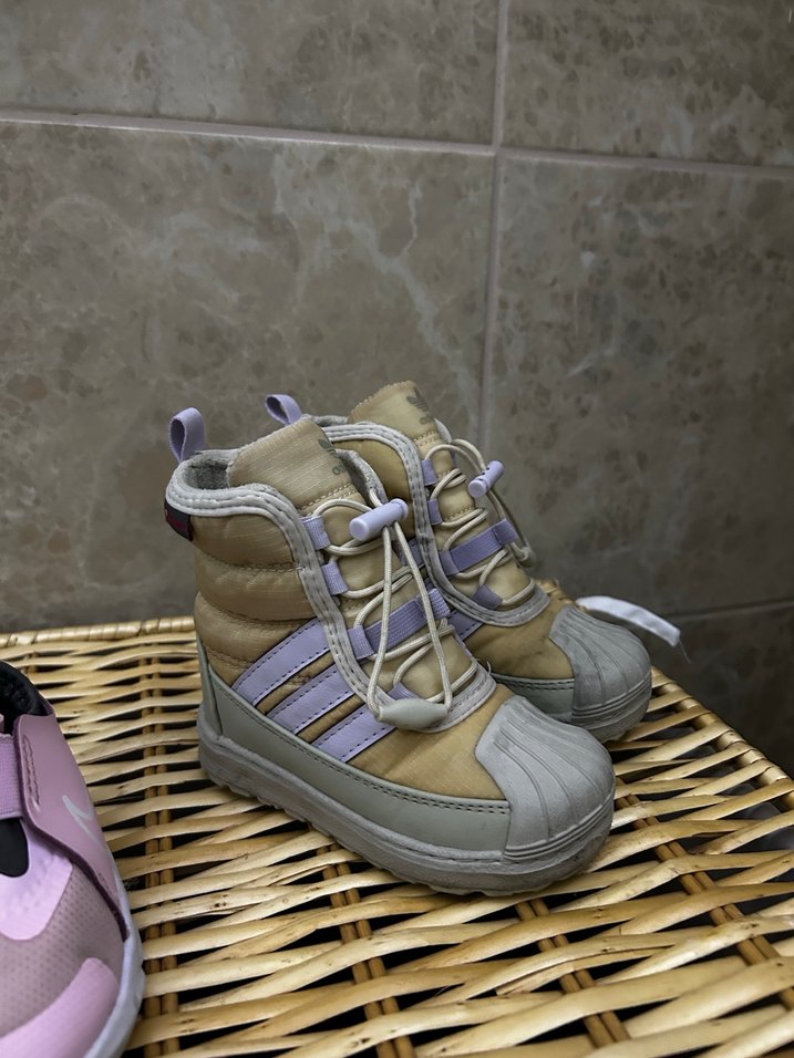 Kız Çocuk Bej Gri Sokak Stili Bot - Görsel 2