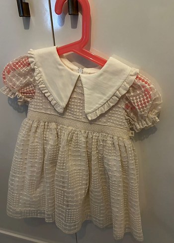 Kız Çocuk Beyaz Vintage Elbise - Görsel 3