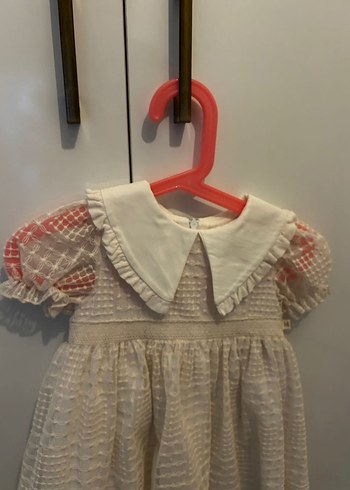 Kız Çocuk Beyaz Vintage Elbise - Görsel 2