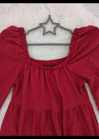 Lcw kare yaka dokulu hamile elbisesi - Görsel 6