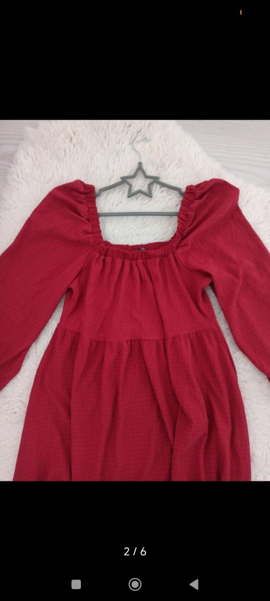 Lcw kare yaka dokulu hamile elbisesi - Görsel 2