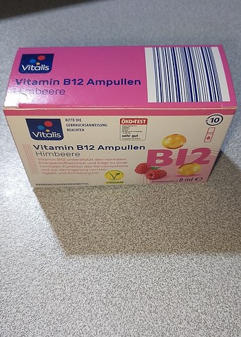 Vitalis Vitamin B12 Ampulü Ahududu Aromalı