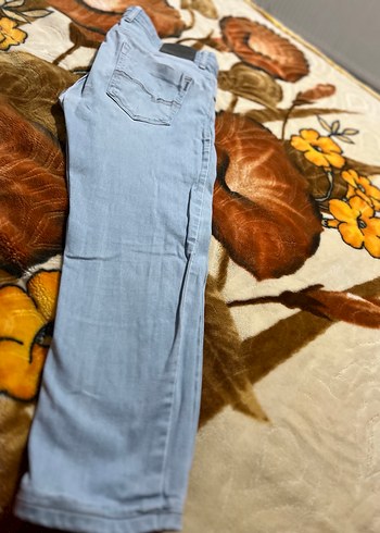 Gri Kadın Bol Kesim Midi Denim Pantolon - Görsel 2