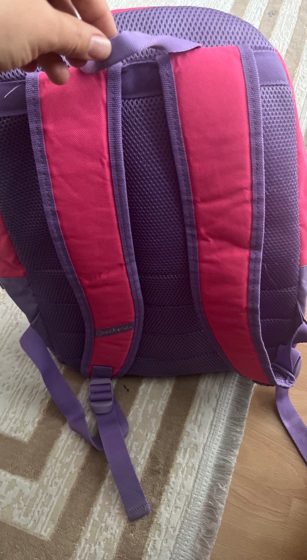 Fermuarlı Pembe Kadın Sırt Çantası - Görsel 4