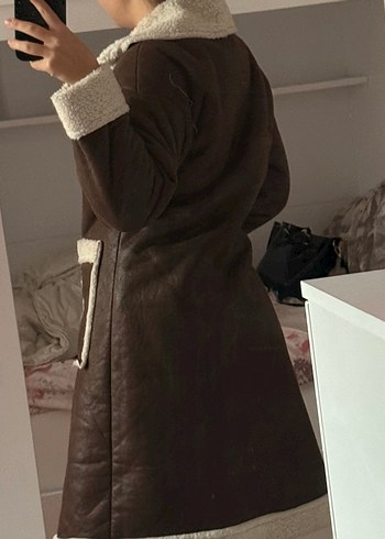 Kahverengi Kürklü Deri Kadın Kışlık Mont - Görsel 2